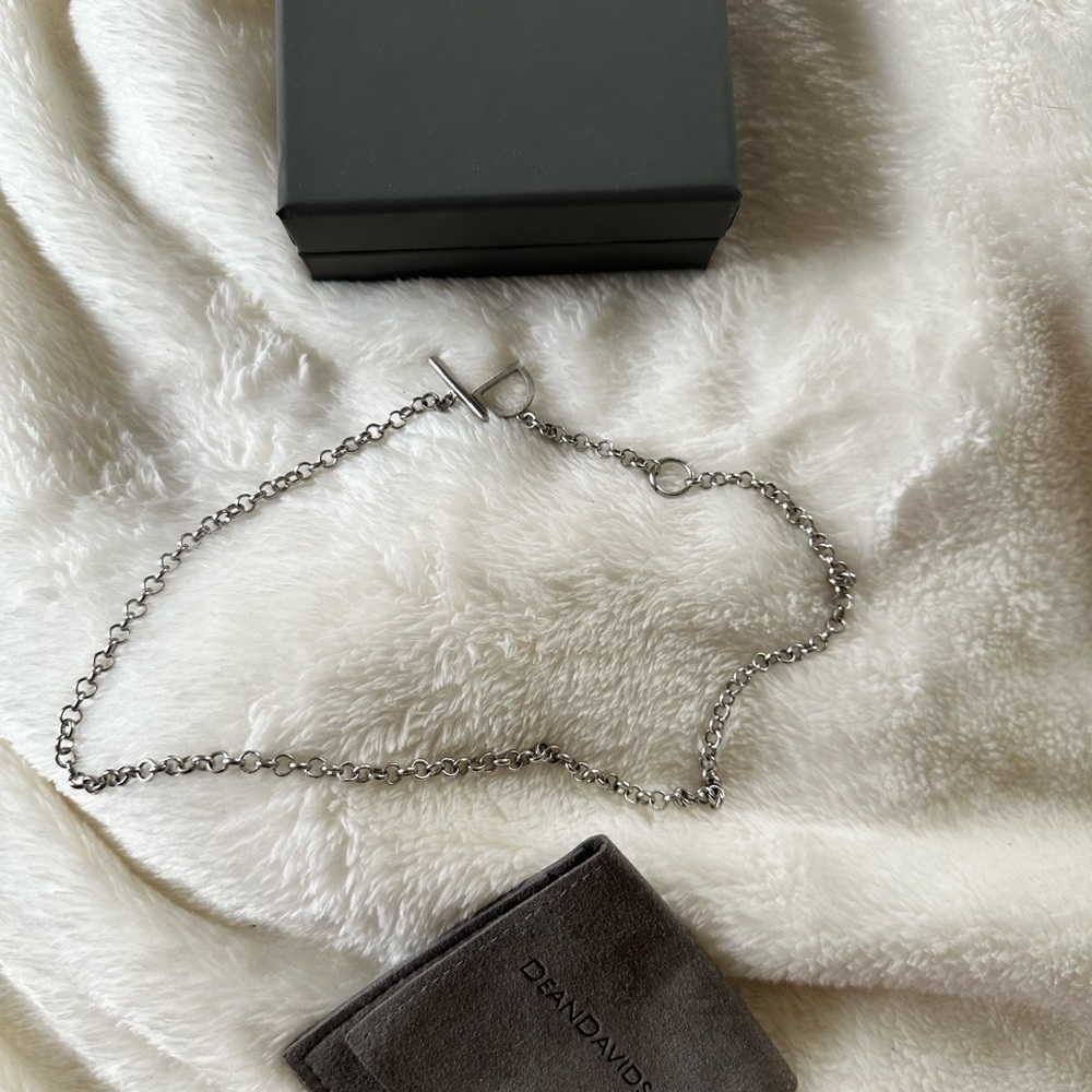 NEVER WORN! DEAN DAVIDSO. SIGNATURE SMALL STATEMENT CHAIN 🤍🤍🥈
